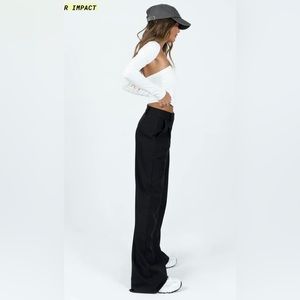 Princess Polly ARCHER PANTS BLACK